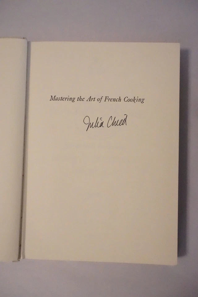 Mastering The Art French Cooking Volumes 1 and 2 by Julia Child - Signed Hardcover