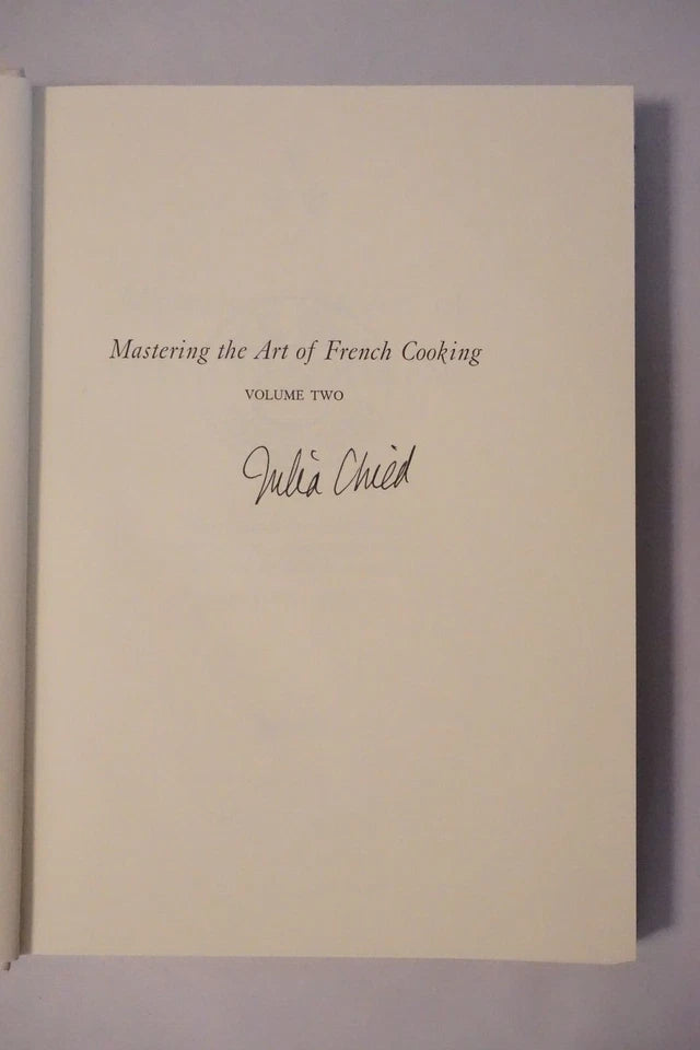 Mastering The Art French Cooking Volumes 1 and 2 by Julia Child - Signed Hardcover