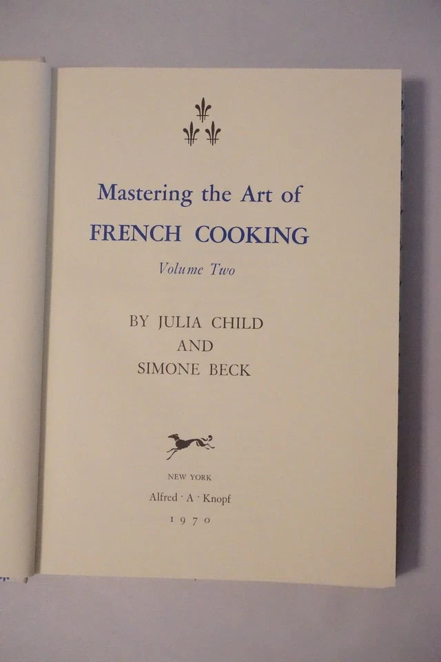 Mastering The Art French Cooking Volumes 1 and 2 by Julia Child - Signed Hardcover