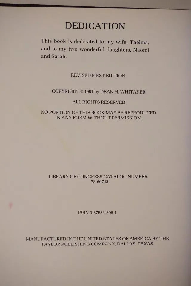 The Model 70 Winchester 1937-1964 by Dean H. Whitaker 1981 - Signed