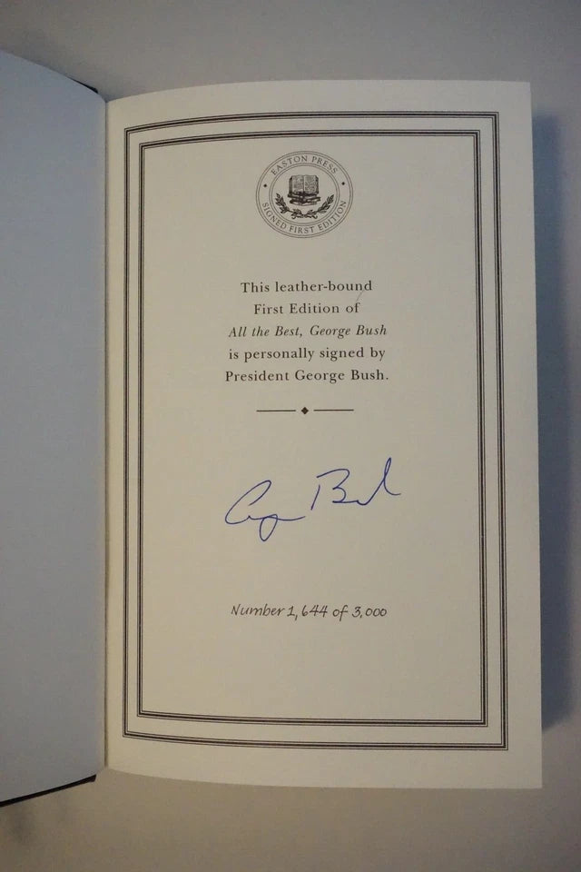 All The Best by George Bush 1999 - Signed 1st Edition Easton Press