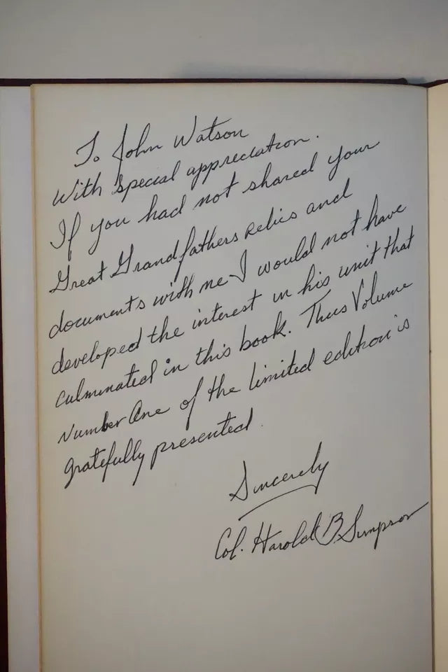 The Marshall Guards by Harold B. Simpson 1967 - Signed Limited Edition 1 of 50