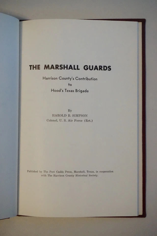 The Marshall Guards by Harold B. Simpson 1967 - Signed Limited Edition 1 of 50