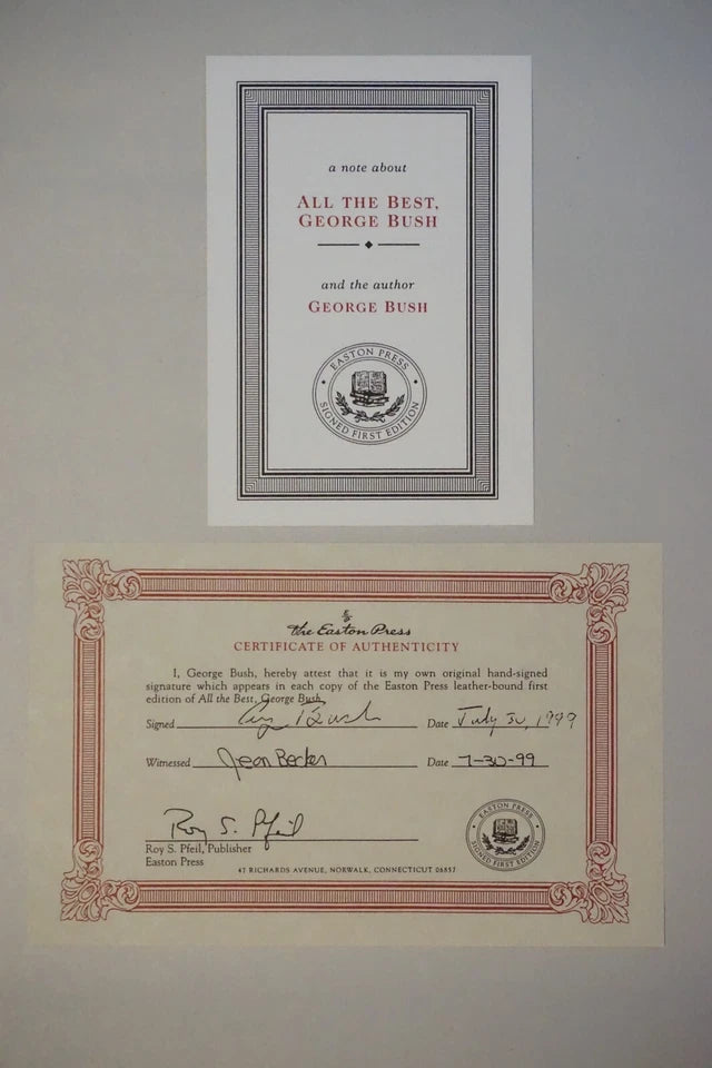 All The Best by George Bush 1999 - Signed 1st Edition Easton Press