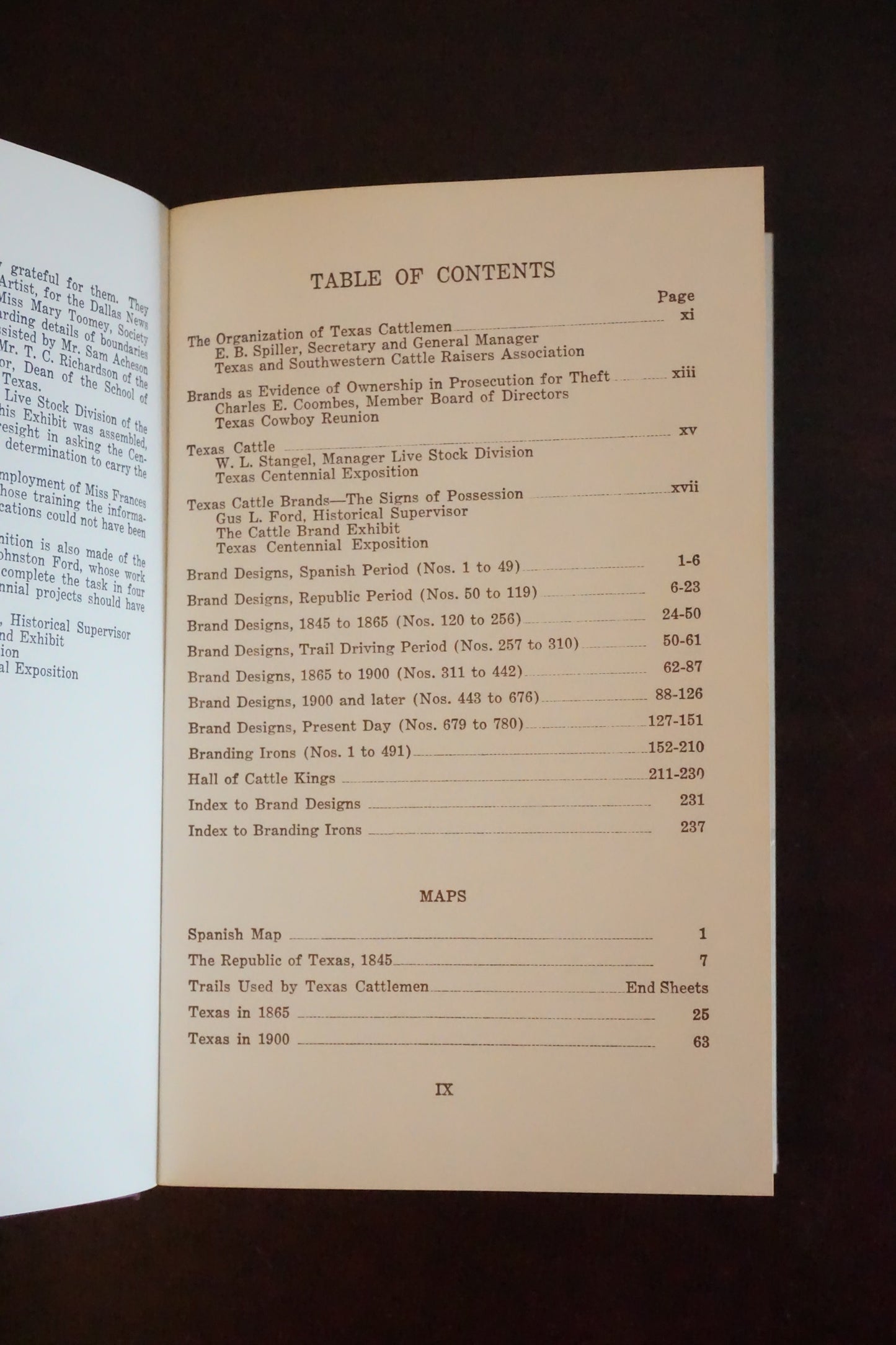 Texas Cattle Brands by Gus L. Ford 1958