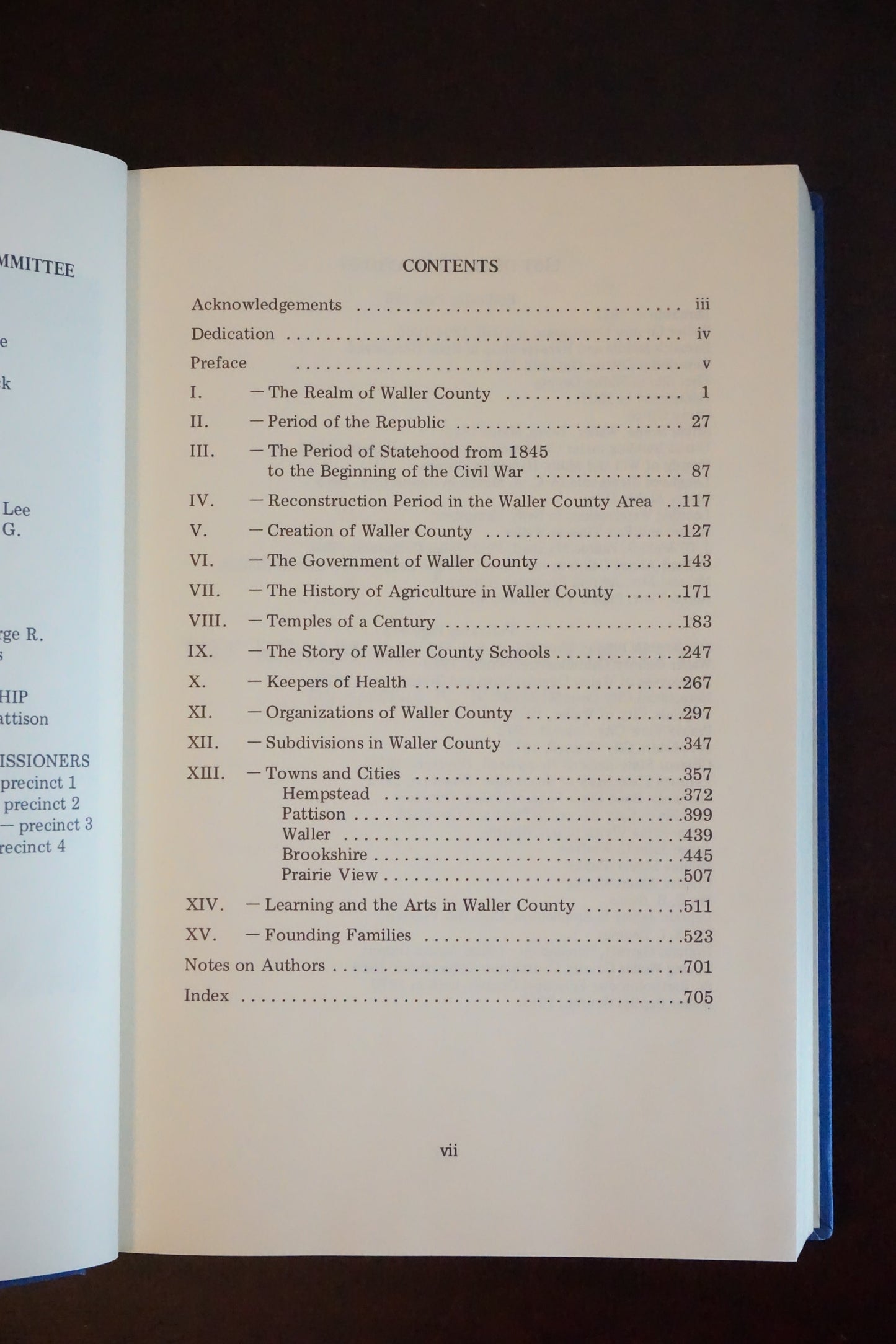 A History of Waller County, Texas 1973