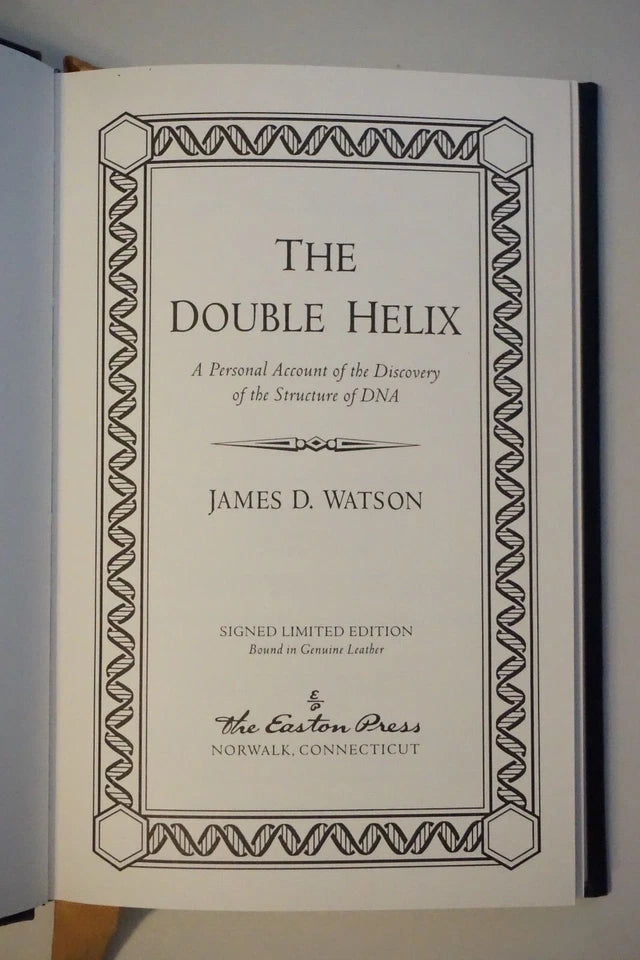 The Double Helix by James D. Watson 1998 - Signed Limited Edition Easton Press
