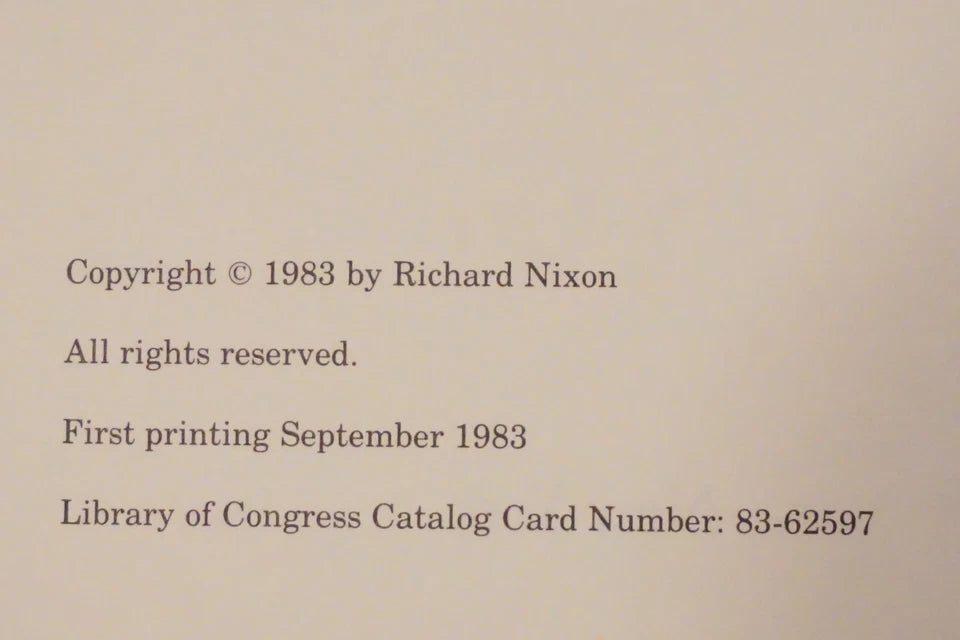 Real Peace: A Strategy for the West by Richard Nixon 1983 - Signed