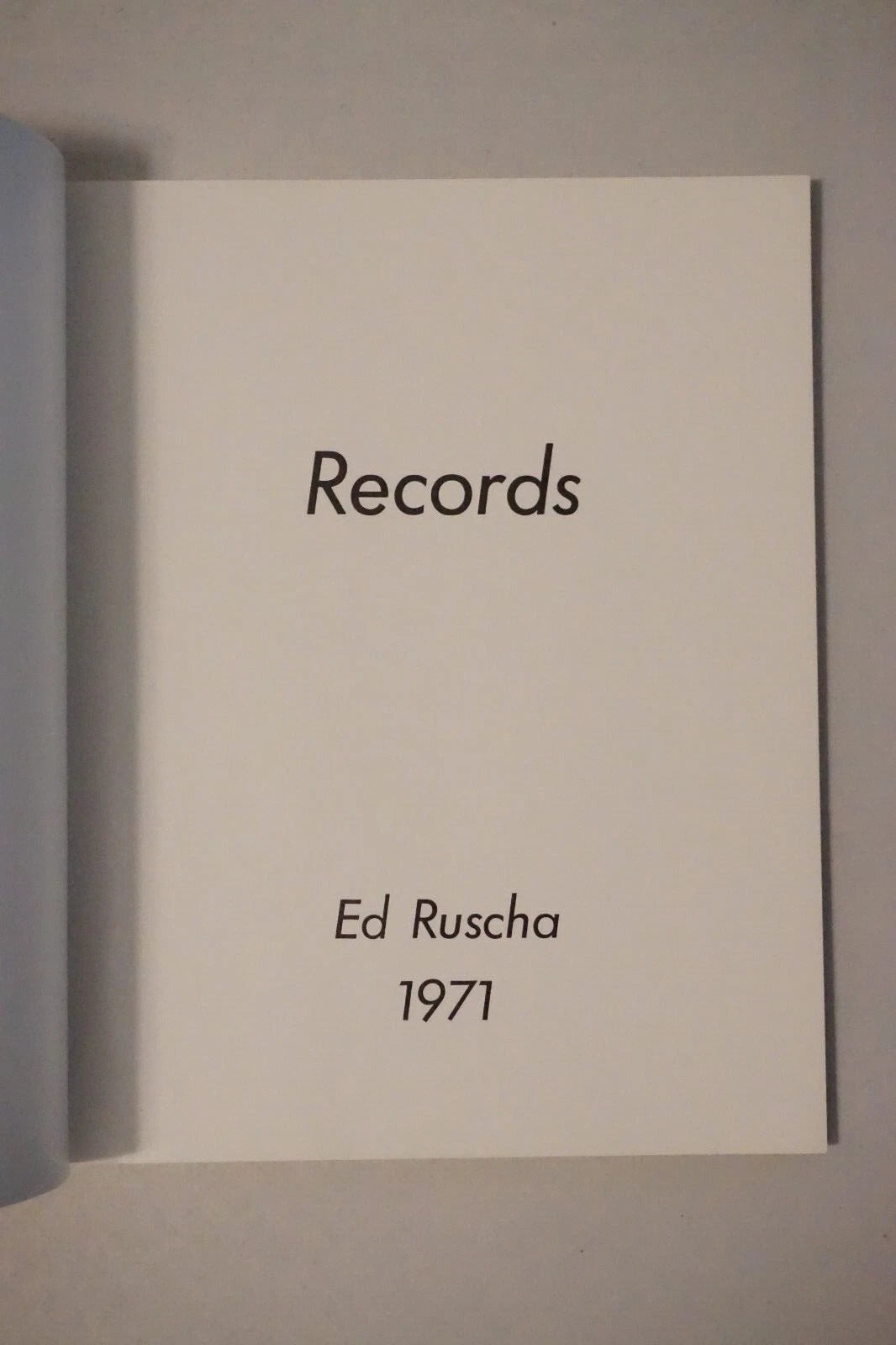 Records by Ed Ruscha 1971 - 1st Edition