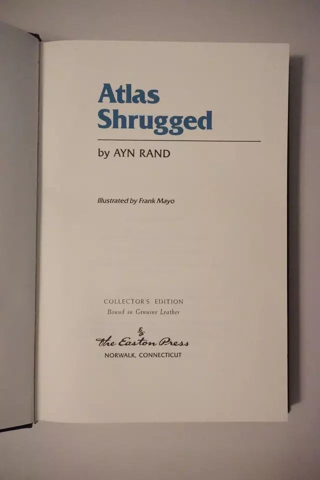 Atlas Shrugged - Volumes 1 and 2 by Ayn Rand 2000 - Easton Press