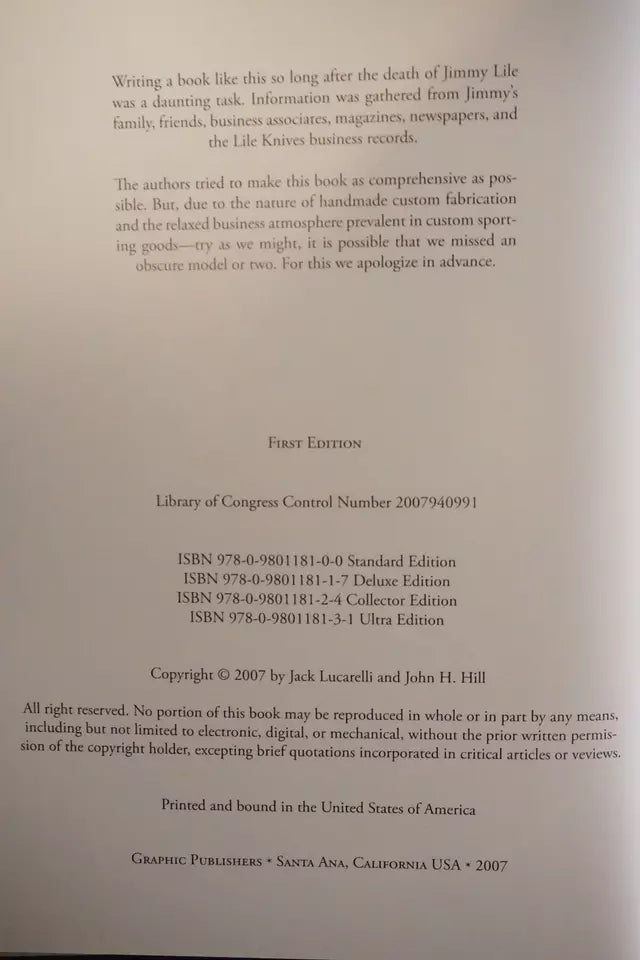 James B. Lile: The Arkansas Knifesmith Collector's Edition 2007 - Leather Slipcase