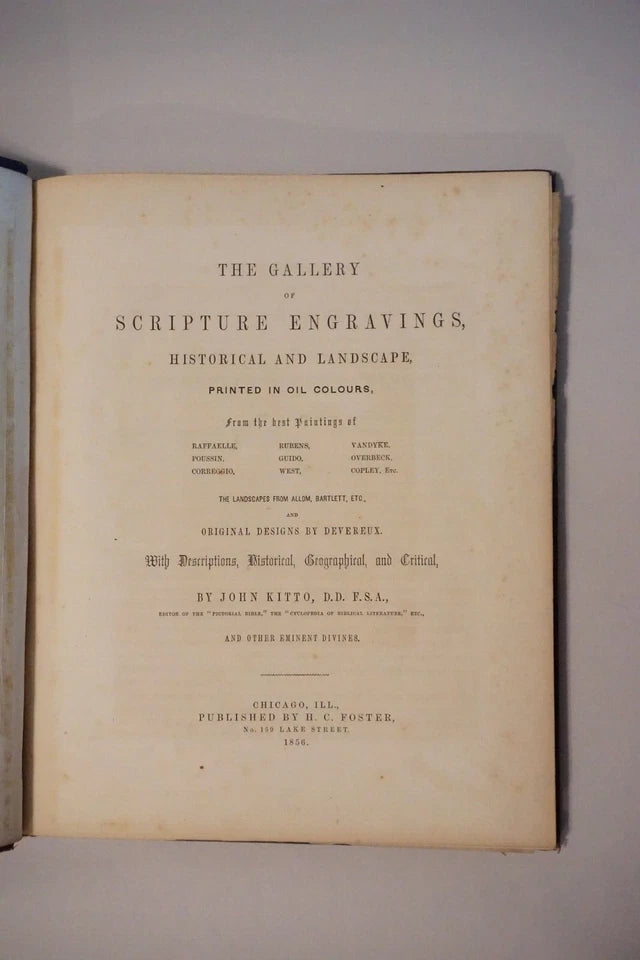 Rare Copy of Scripture Gallery of Engravings by John Kitto 1856