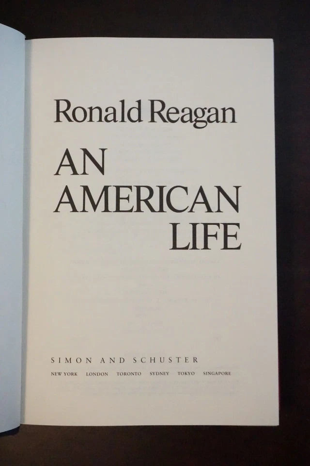 An American Life by Ronald Reagan 1990 - Signed