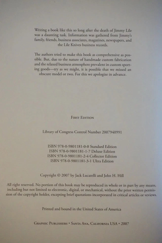 James B. Lile: The Arkansas Knifesmith Collector's Edition 2007 - Leather Slipcase