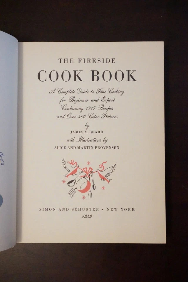 The Fireside Cookbook by James Beard 1949 - Signed