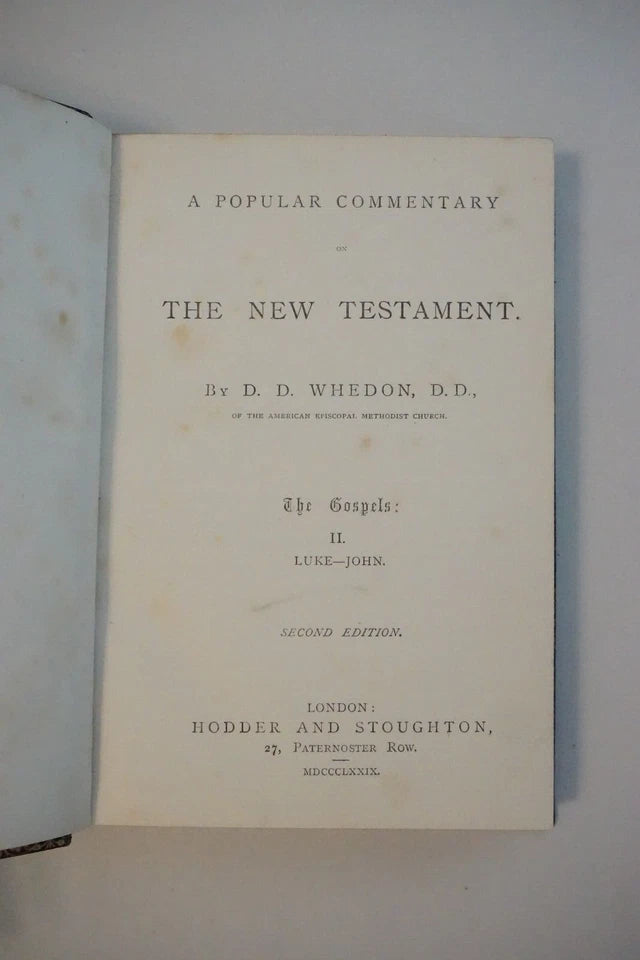 A Popular Commentary on The New Testament by Daniel D. Whedon 1874-1882 - Leather