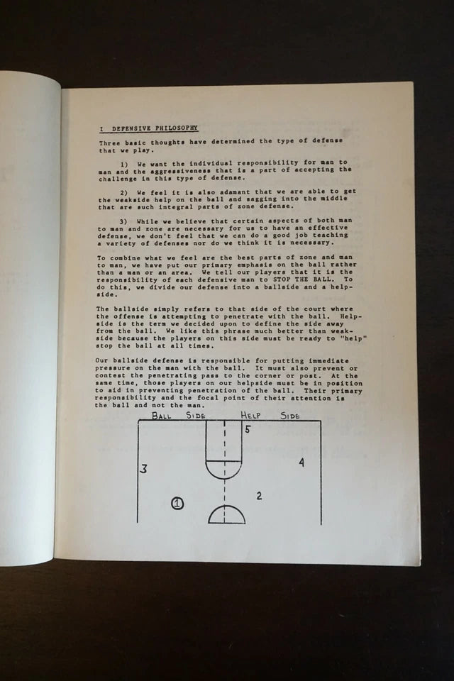Bobby Knight's Let's Play Defense Playbook 1968 - Staplebound