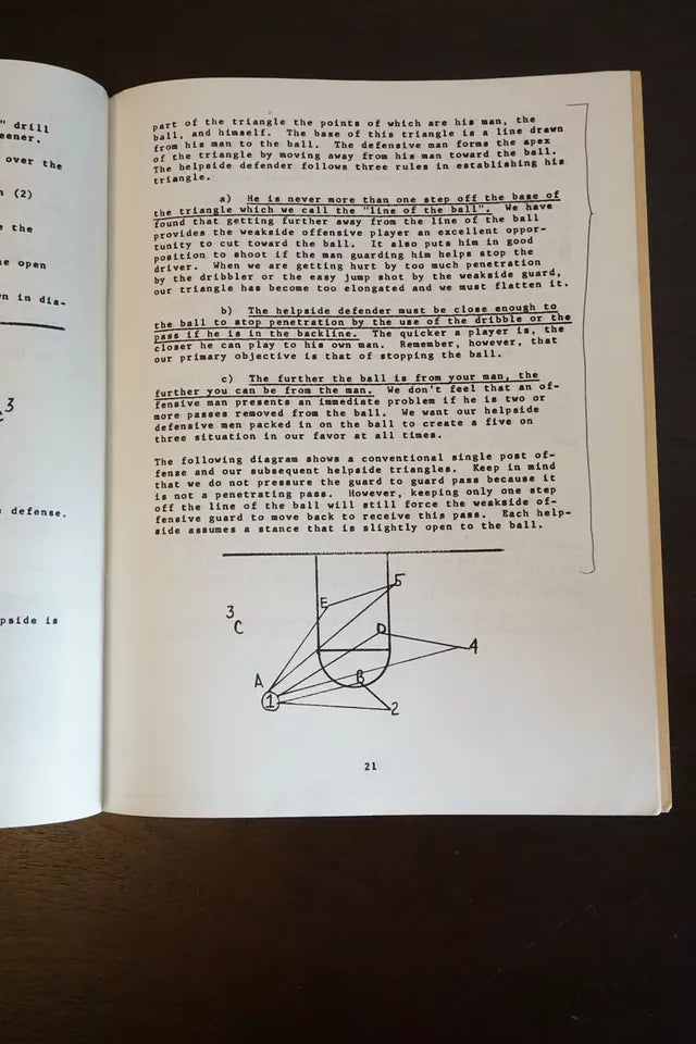 Bobby Knight's Let's Play Defense Playbook 1968 - Staplebound