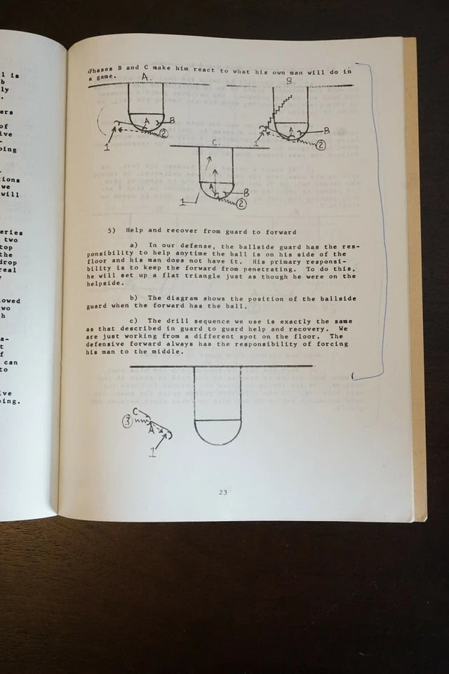 Bobby Knight's Let's Play Defense Playbook 1968 - Staplebound