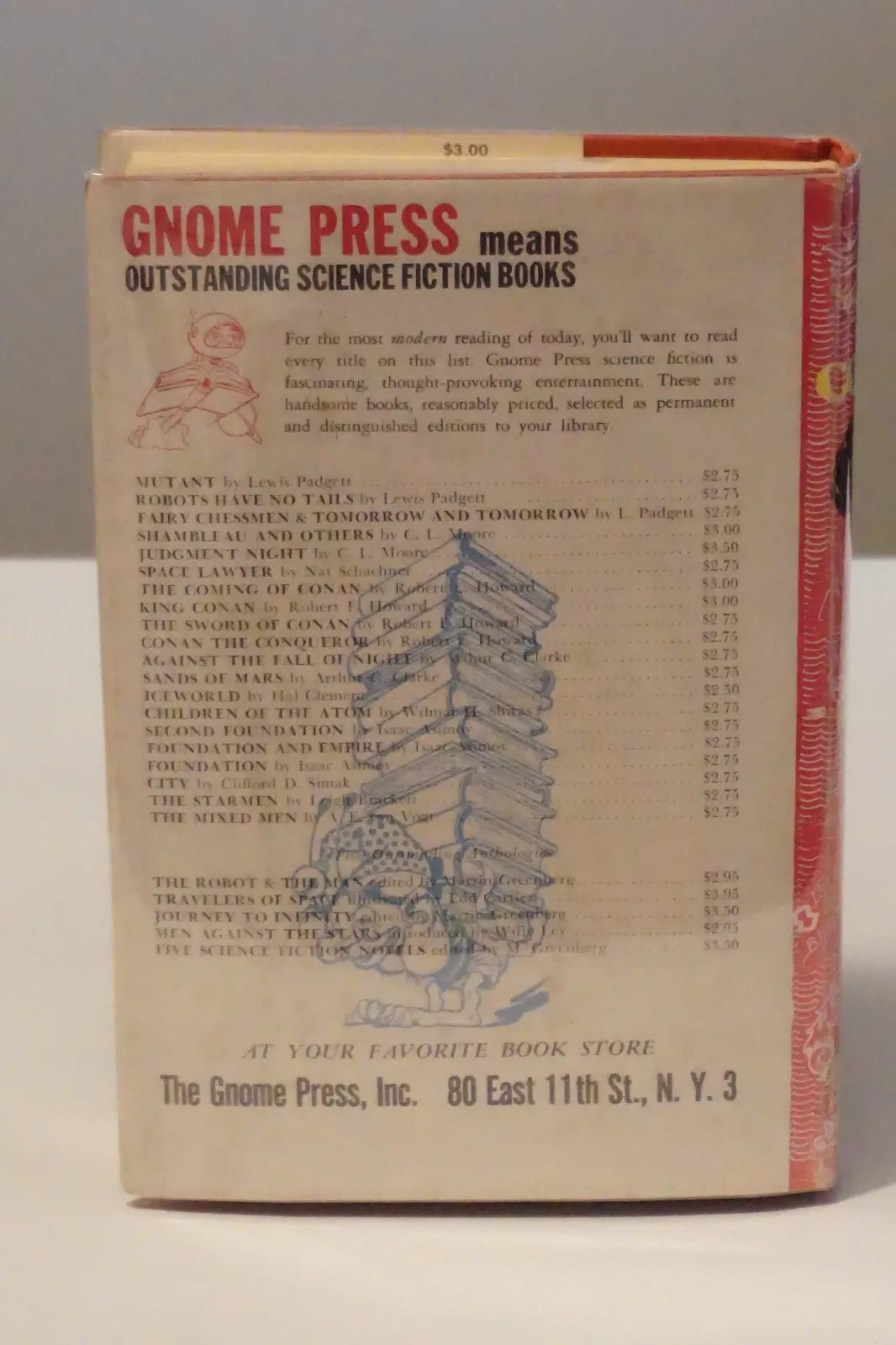 Collection of Five Gnome Press Conan The Barbarian by Robert E. Howard