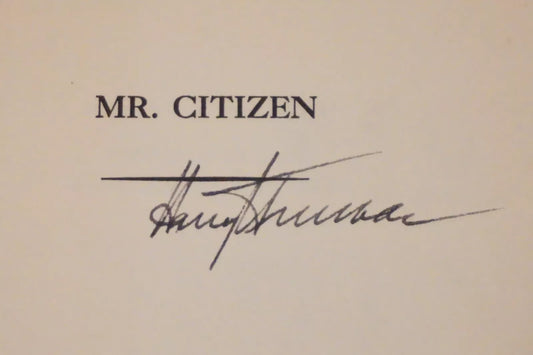 Mr. Citizen by Harry S. Truman 1960 - Signed