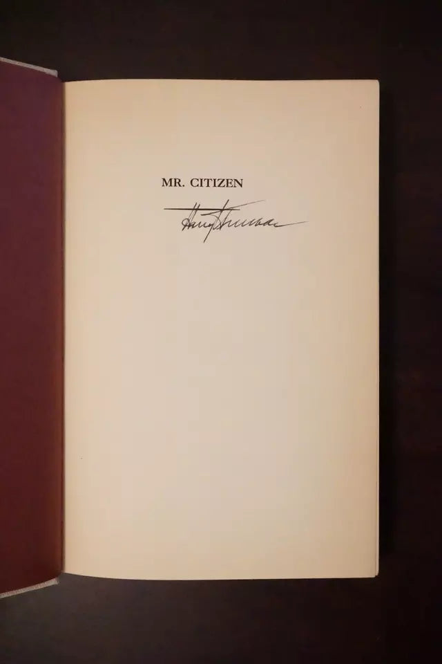 Mr. Citizen by Harry S. Truman 1960 - Signed