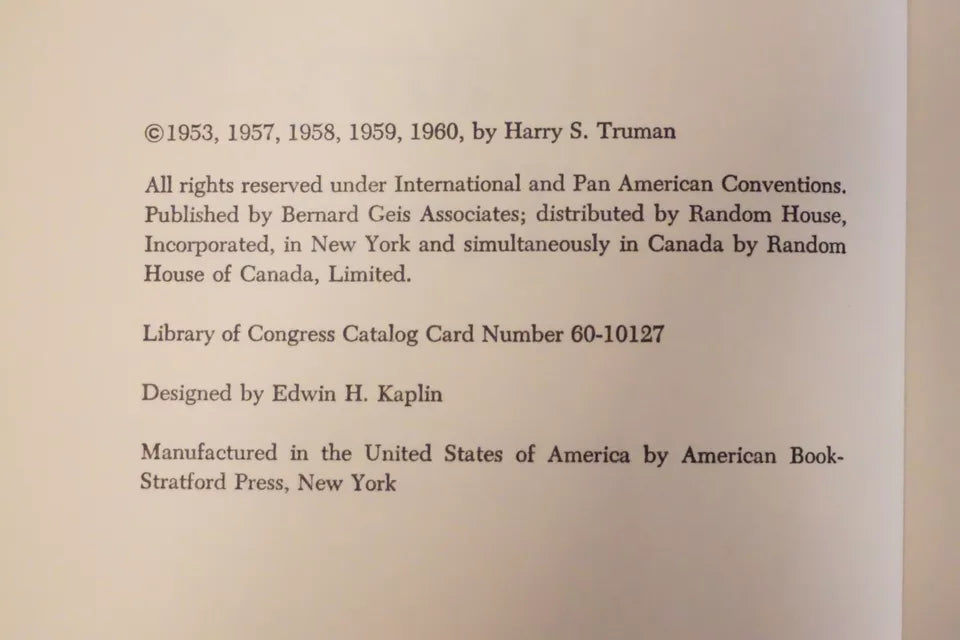 Mr. Citizen by Harry S. Truman 1960 - Signed