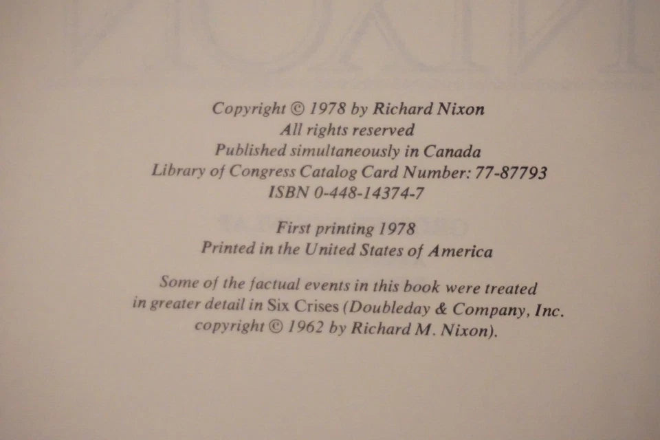 The Memoirs of Richard Nixon 1978 - Signed