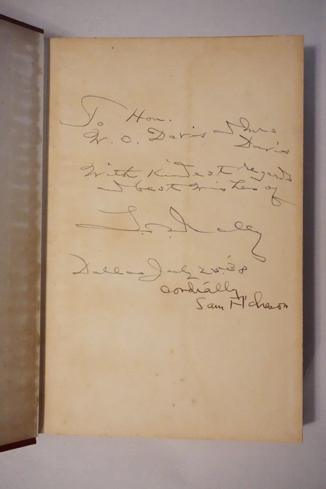 35,000 Days in Texas by Sam Acheson 1938 - 1st Printing Signed by Dealey and Acheson