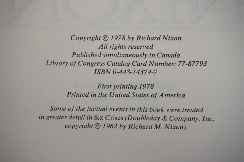 The Memoirs of Richard Nixon 1978 - Signed