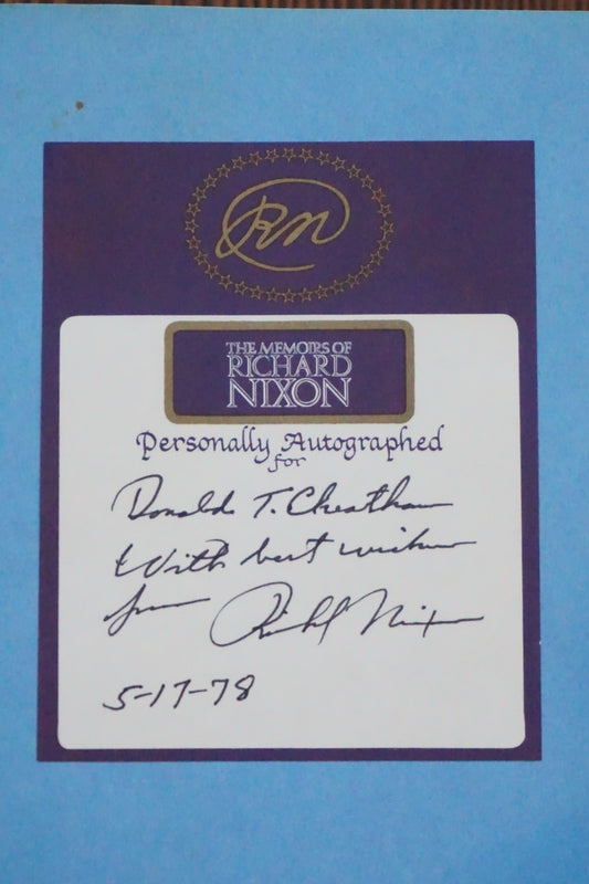 Memoirs of Richard Nixon SIGNED First Printing 1978 Grosset Dunlap Hardcover