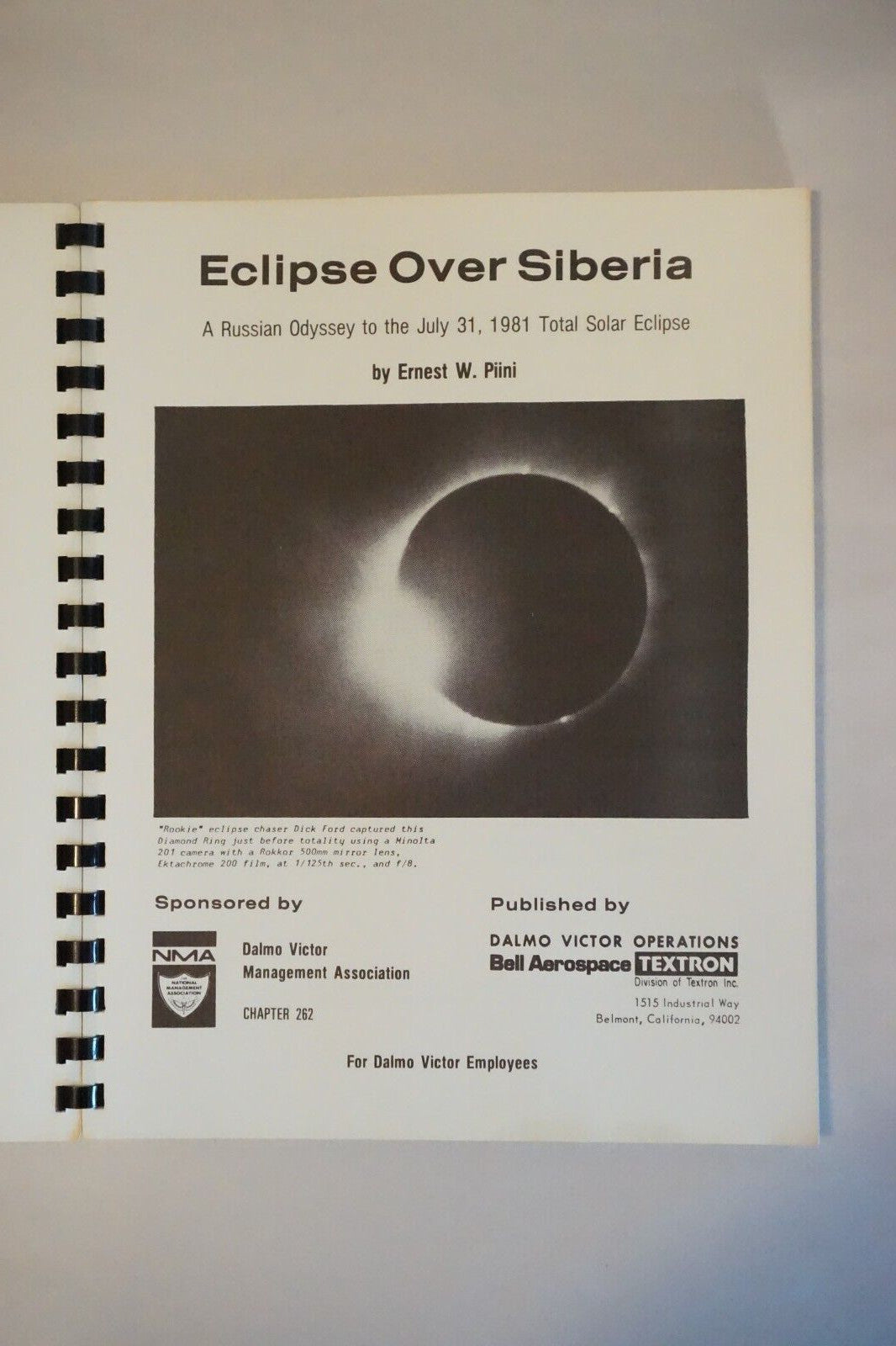 Set of Three Eclipse Books by Ernest W. Piini