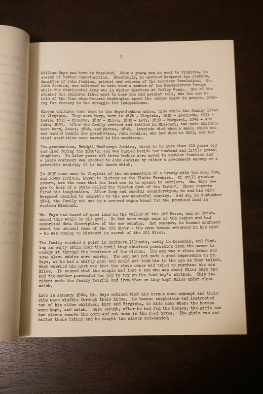 Very Rare Manuscript of Missouri: O Promised Land by Herbert S. Jones