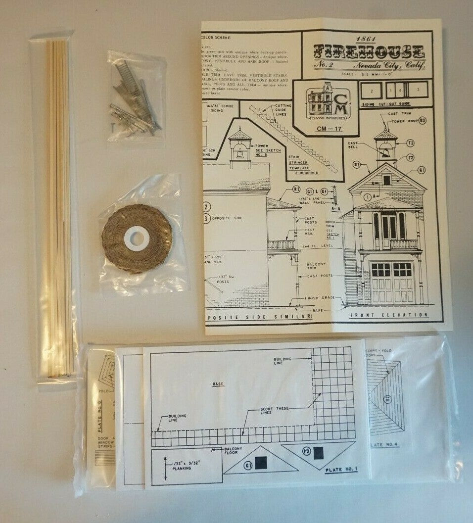 HO Scale Classic Miniatures Fire Station Craftsman Kit #CM-17