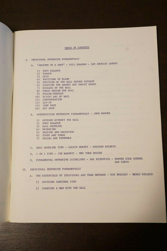 Denver Nuggets Basketball Fundamentals Camp Players Notebook 1970's