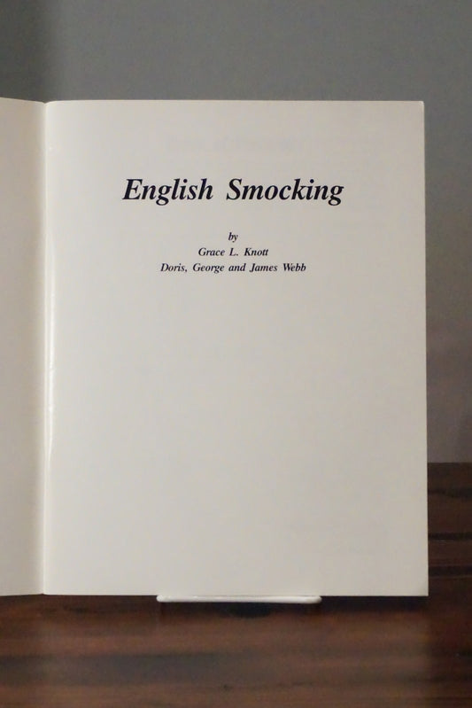 English Smocking by Grace L. Knott 1989 Stitch Guide Sewing Patterns