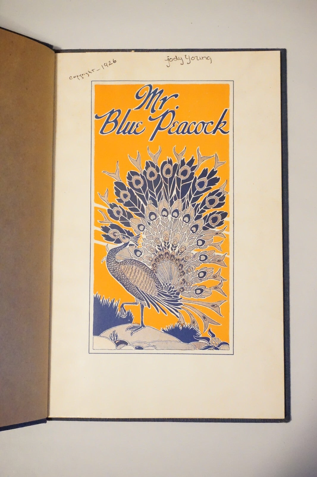 Mr. Blue Peacock by Edna Groff Deihl 1926 HC DJ