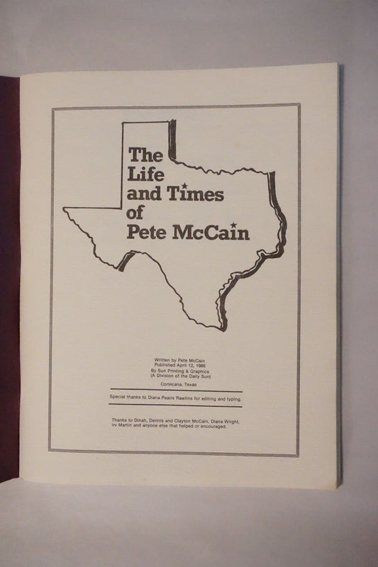 The Life and Times of Pete McCain 1986 Staplebound