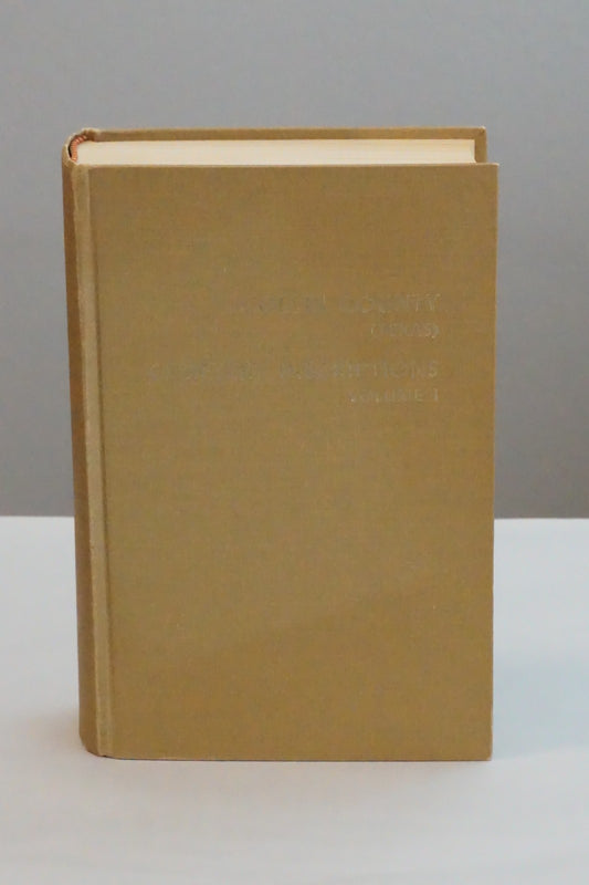 Colin County, Texas Cemetery Inscriptions - Volume I 1975 Hardcover