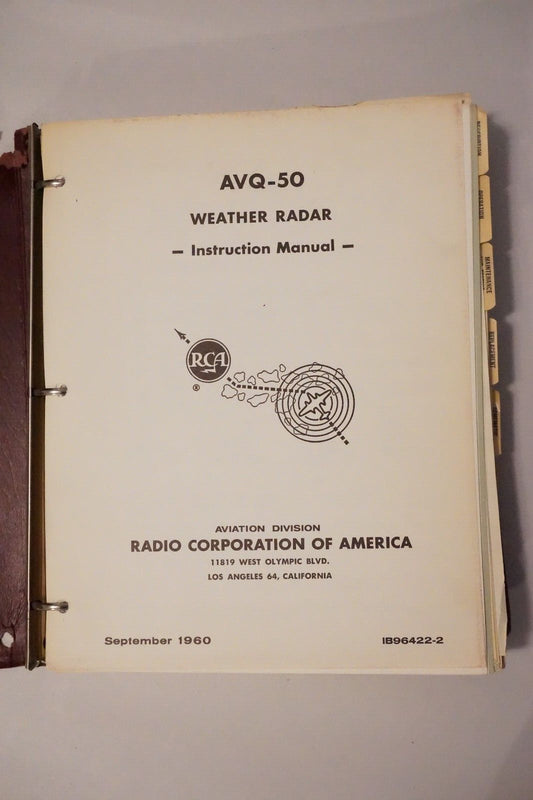 AVQ-50 Weather Radar Instruction Manual 1960