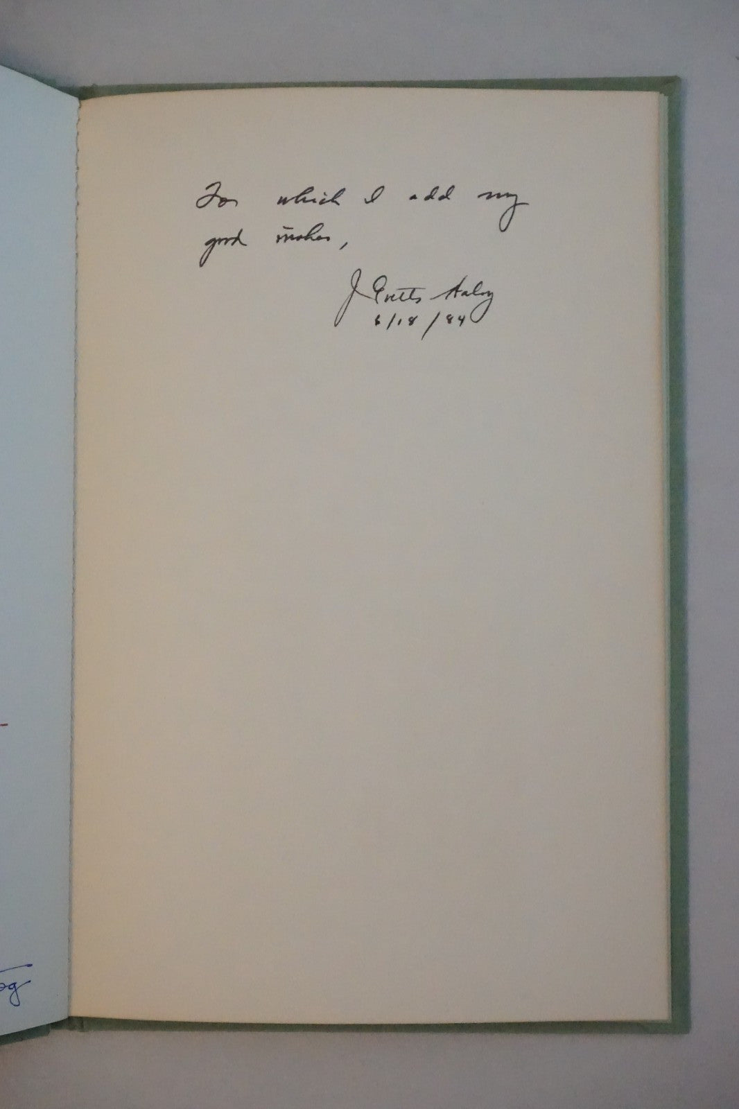 Frank Reaugh: Man and Artist by J. Evetts Haley 1960 Signed Hardcover
