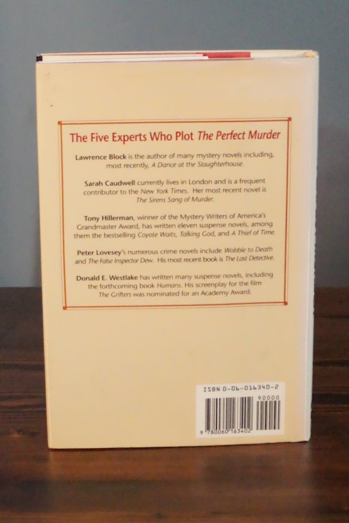 The Perfect Murder by Jack Hitt 1991 Signed by Lawrence Block 1st Ed HC