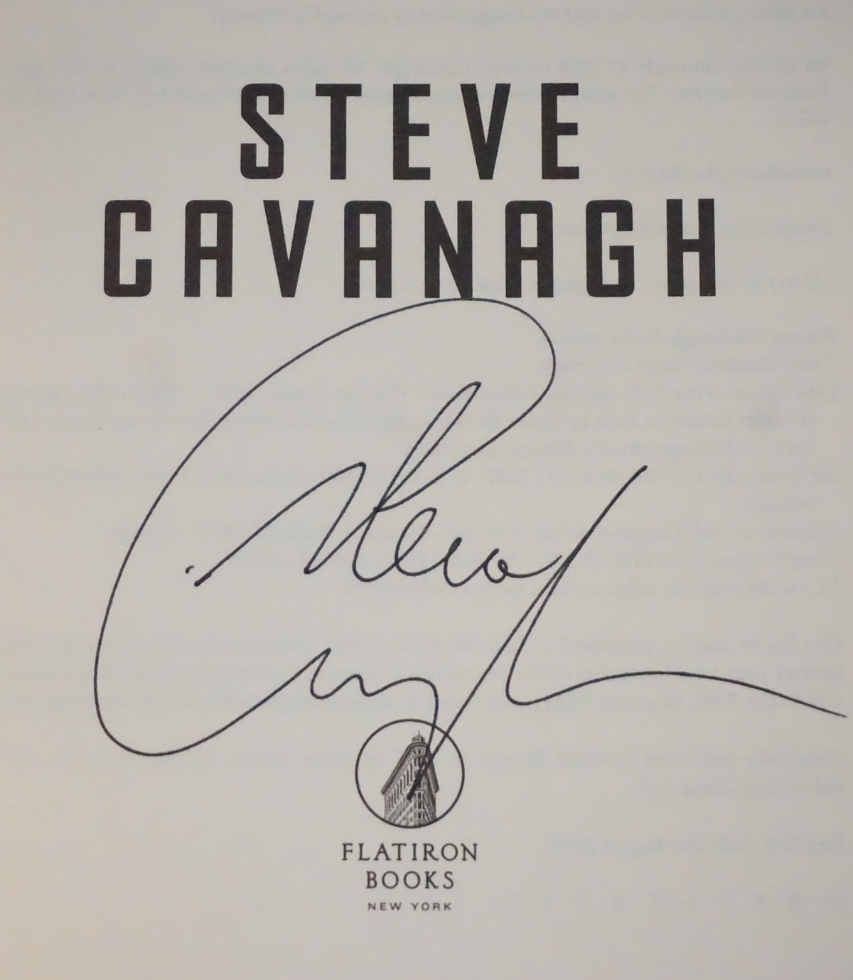 Thirteen by Steve Cavanagh 2019 Signed First US Edition Eddie Flynn HC