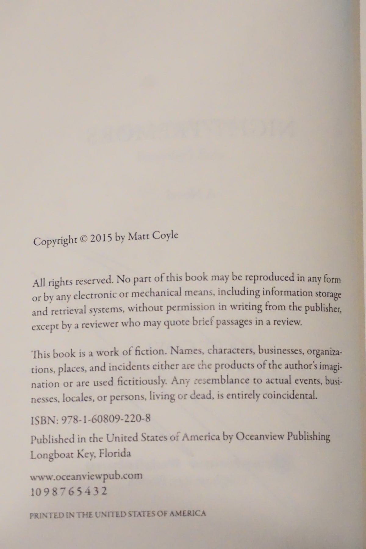 Rick Cahill Lot of 5 SIGNED Softcovers by Matt Coyle 2013-2019 Books 1 2 4 5 6