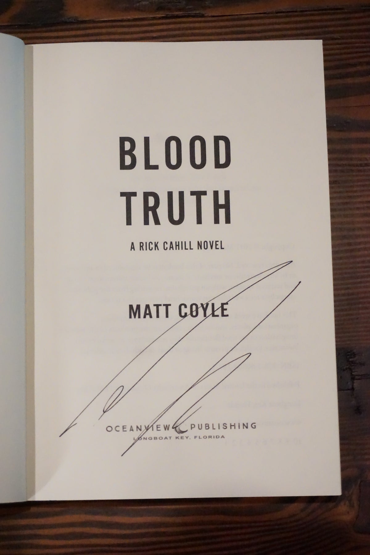 Rick Cahill Lot of 5 SIGNED Softcovers by Matt Coyle 2013-2019 Books 1 2 4 5 6