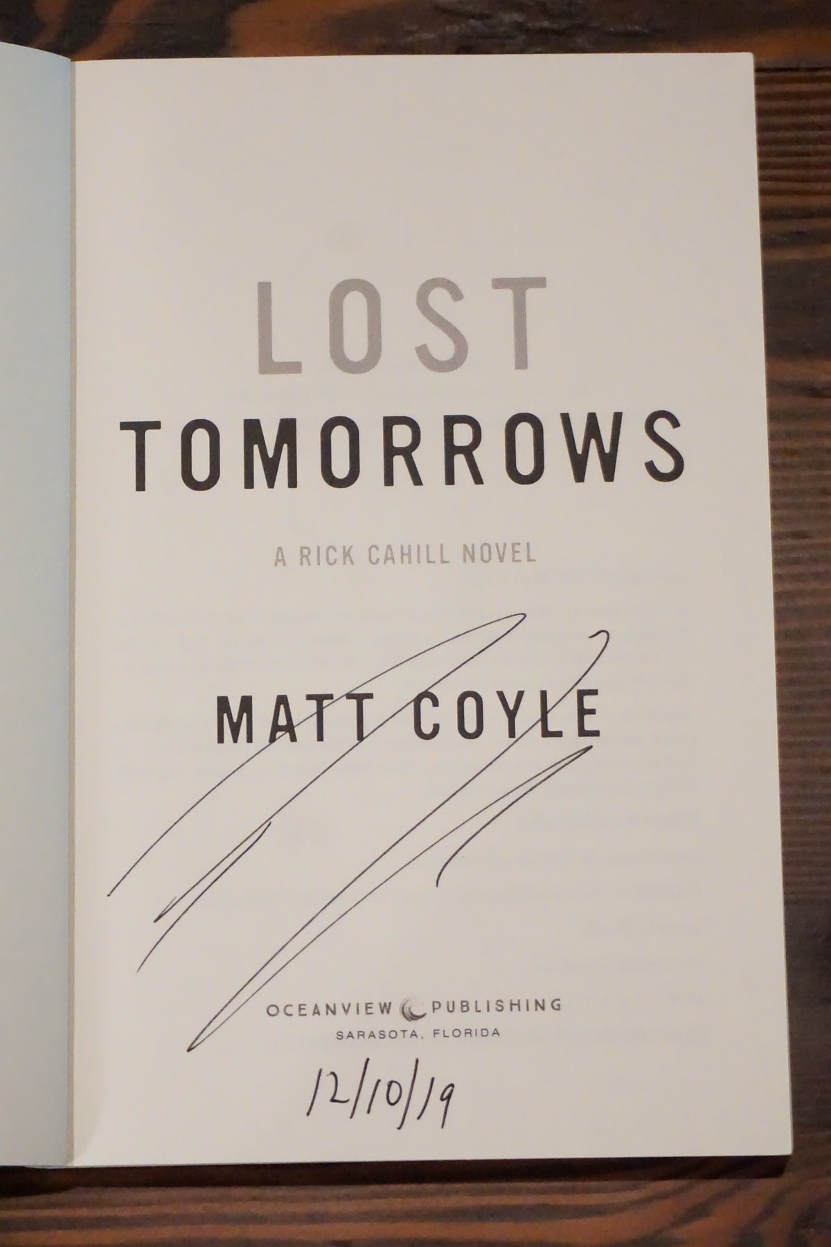 Rick Cahill Lot of 5 SIGNED Softcovers by Matt Coyle 2013-2019 Books 1 2 4 5 6