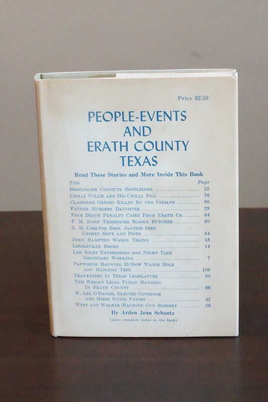 People-Events and Erath County, Texas by Arden Jean Schuetz 1970