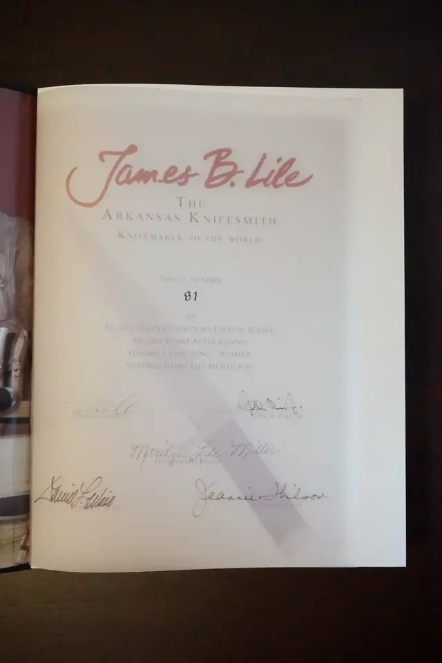 James B. Lile: The Arkansas Knifesmith Collector's Edition 2007 - Leather Slipcase