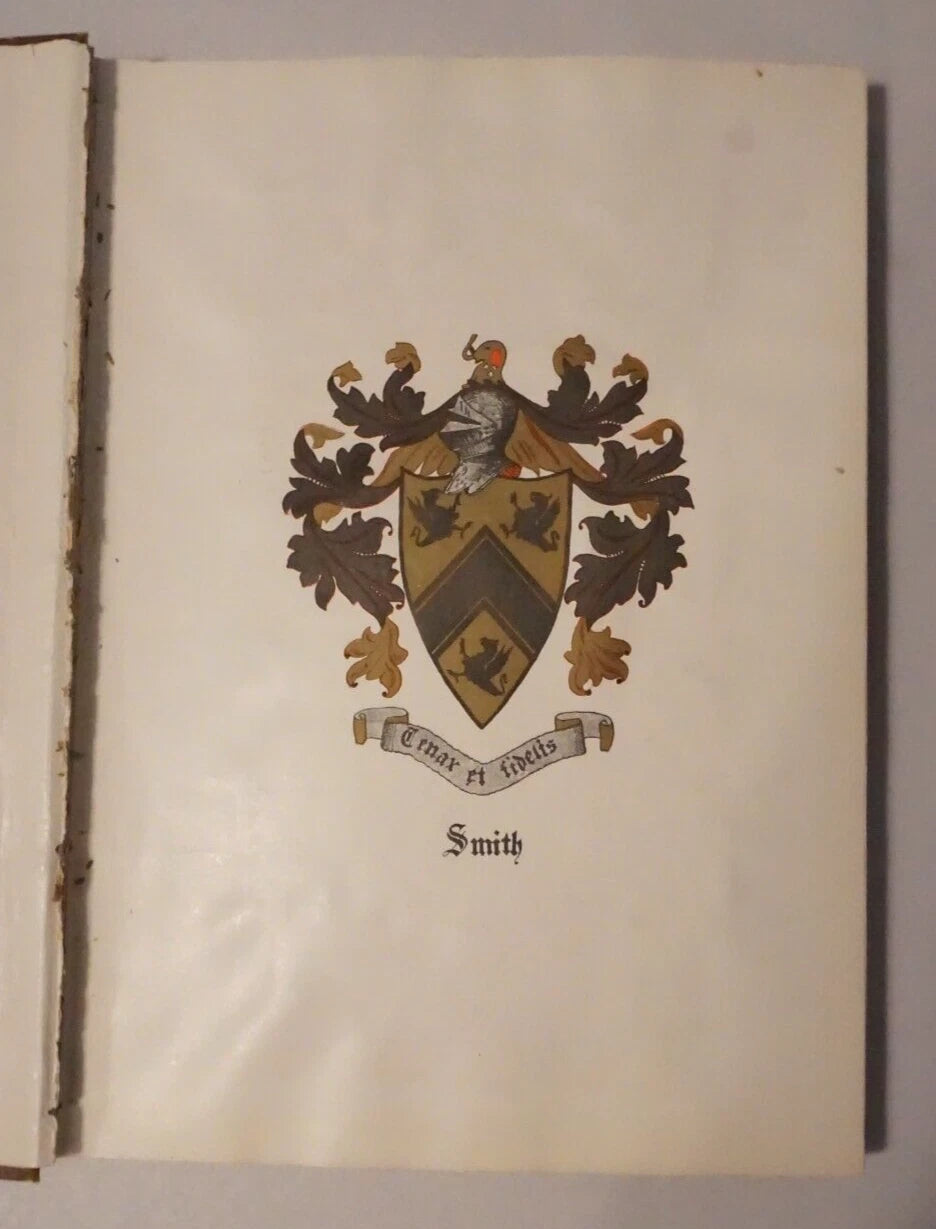 Smith Family Tree Book by W. Thomas Smith 1922