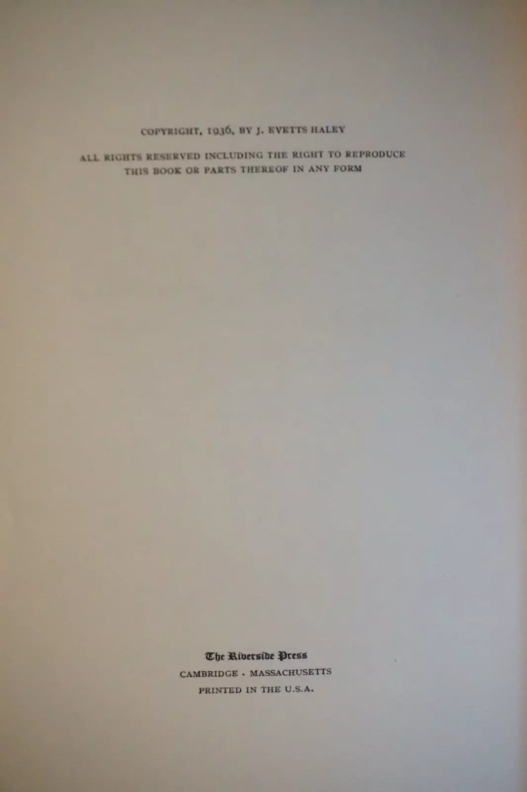 Charles Goodnight by J. Evetts Haley 1936 - Signed